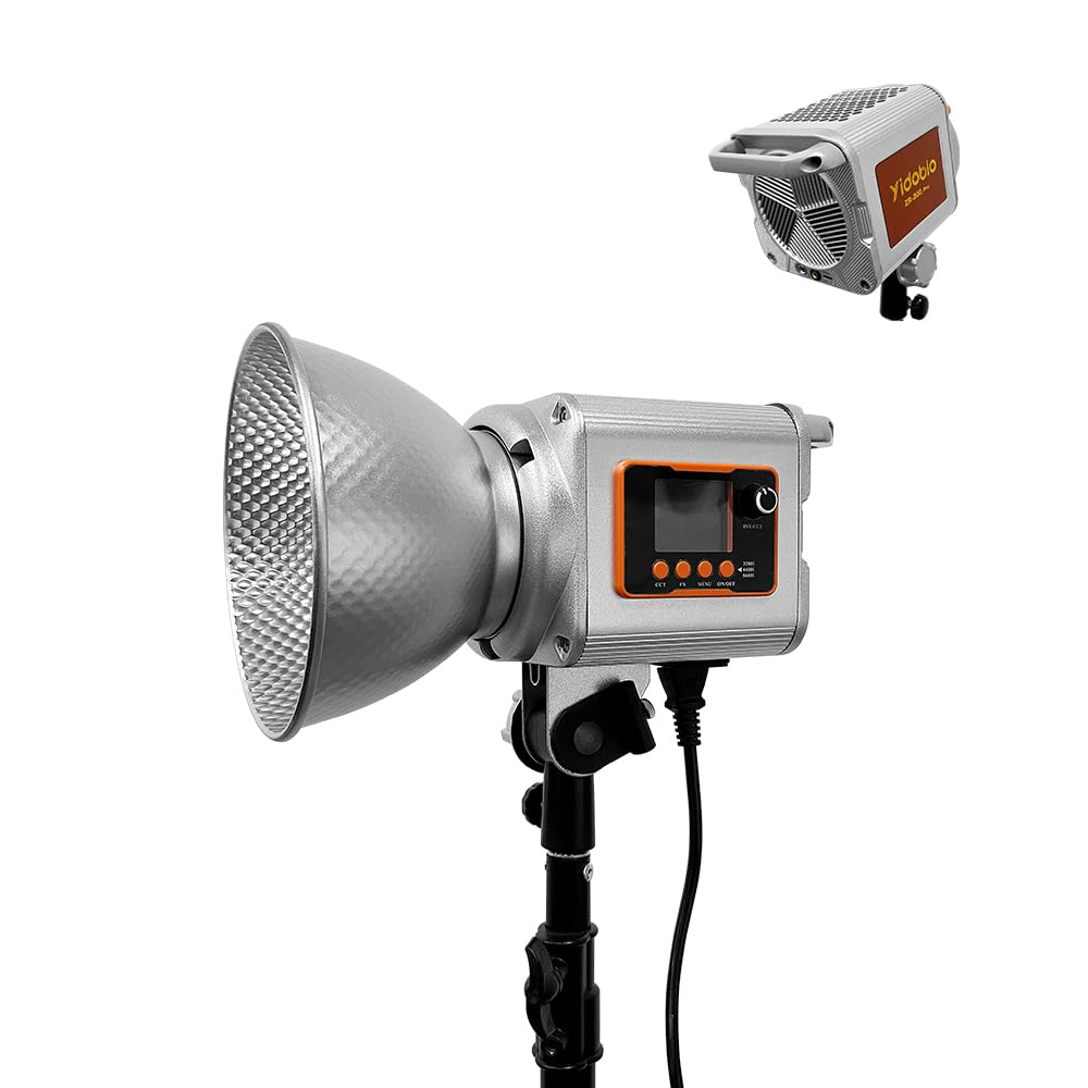 Lampe vidéo LED pour studio photo et tournage vidéo YouTube argentée