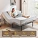 ASONLY Adjustable Bed Frame Queen, Adjustable Bed Base with Massage, Zero Gravity Electric Bed with Wireless Remote, Head and Foot Incline, Dual USB Ports, Underbed Lighting, Easy Assembly