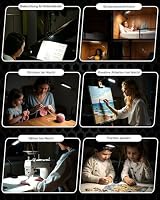 Leselampe Bett, Klemmlampe Akku Für Schlafzimmer, Lesen, Camping (Schwarz) – Ansicht 6