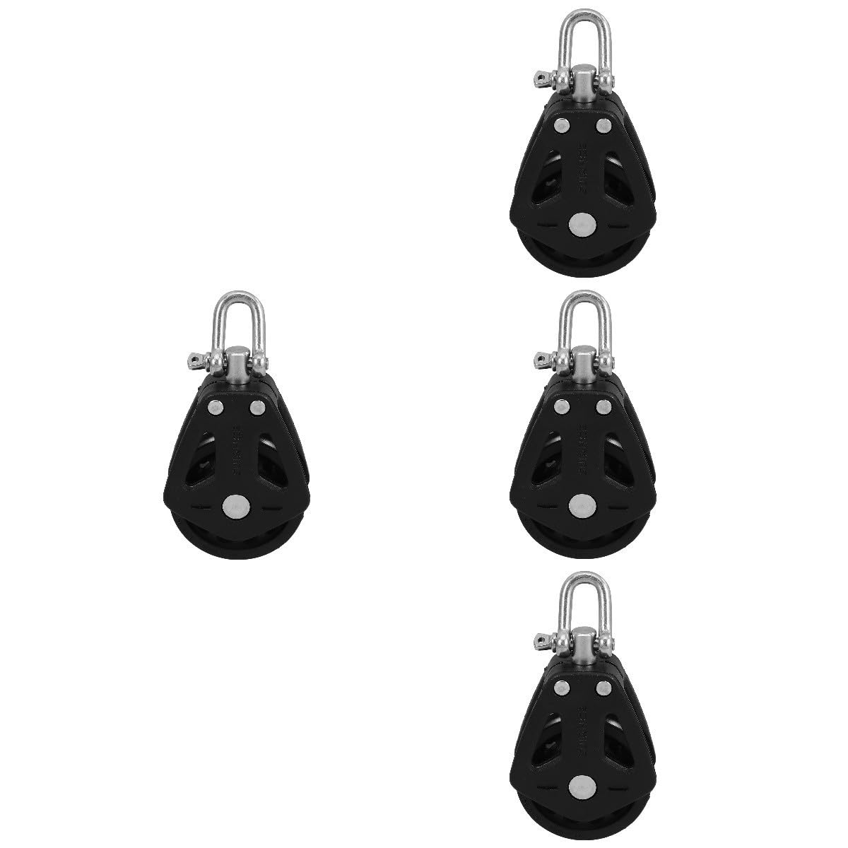 Toddmomy 4 Piezas Cojinete De Polea Bloques Levantamiento Equipo Polea De Gimnasio Pequeño Poleas para Cuerda Gimnasia Polea De Rodamiento Polea De Ejercicio Negro Acero Inoxidable 316