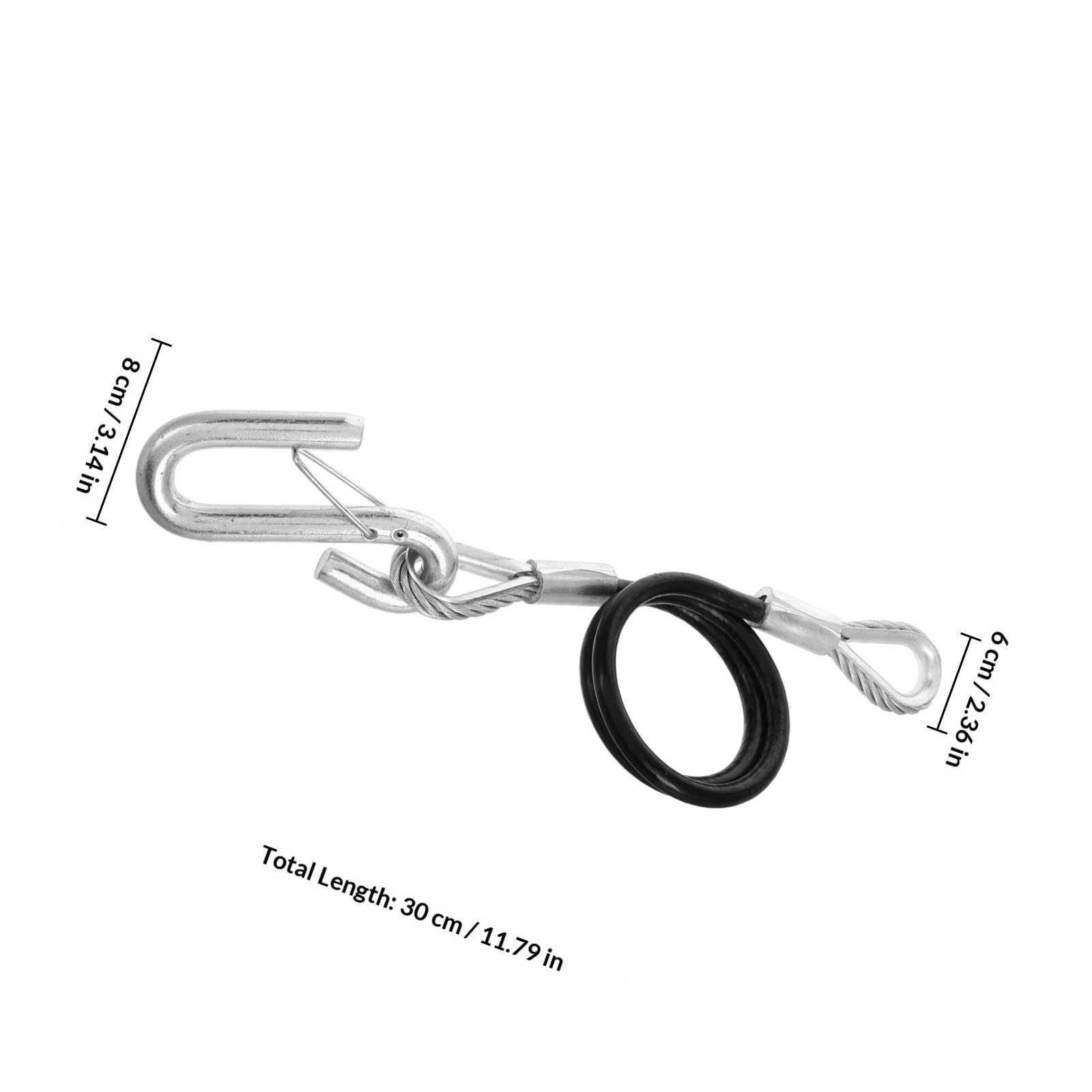 Cables de Seguridad para Remolque con Ganchos, 2 Piezas, Acero