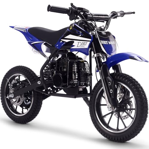 MotoTec DB-01 50cc 2-Stroke Kids Gas Dirt Bike Blue
