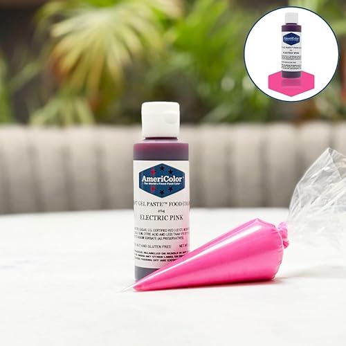 Miniatura 2 de Americolor - Pasta de gelatina suave, colorante de alimentos eléctrico, 4,5 onzas, Rosado Electric