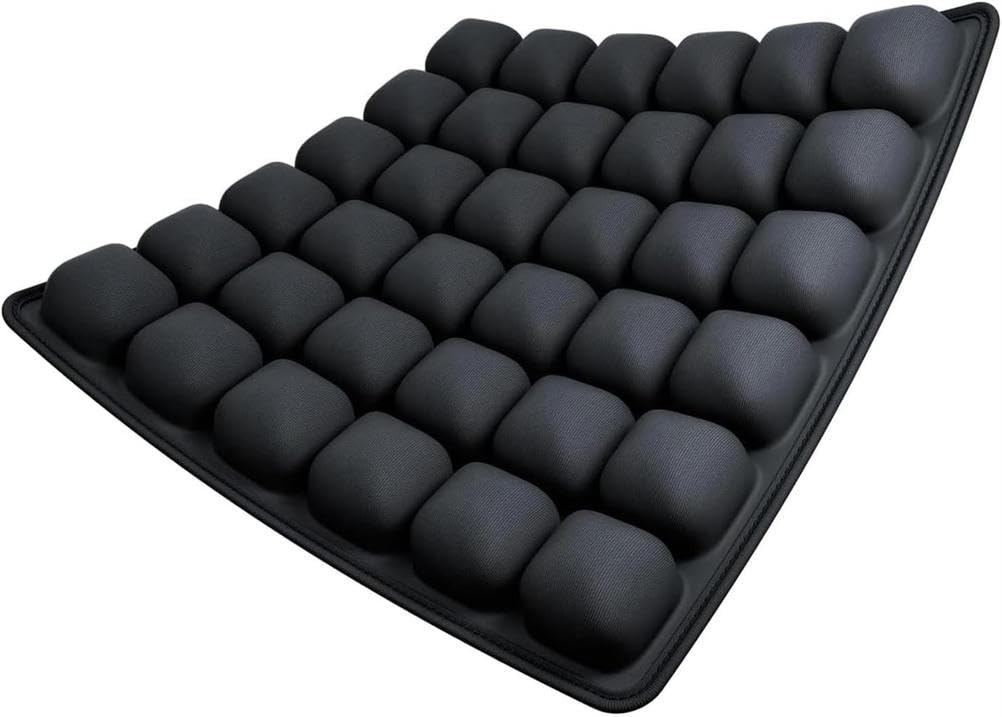 PLOTSAGE Inflatable Travel Cushions Airplane Seat,Portable Self Inflating Seat Cushions Airplane,Office Chair,Black,46X41X3CM