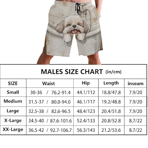 Short de bain homme extensible Shih Tzu boxer compression intégré - 5