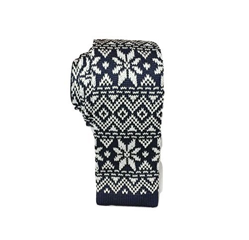 L&L® Men's Fashion Christmas Snowflake Knit Knitted Tie Slim Woven
