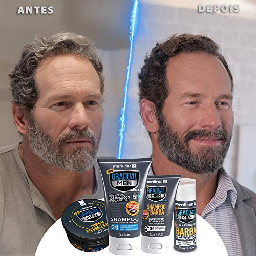 SHAMPOO GRADUAL MEN CASTANHO - CABELO (3x)