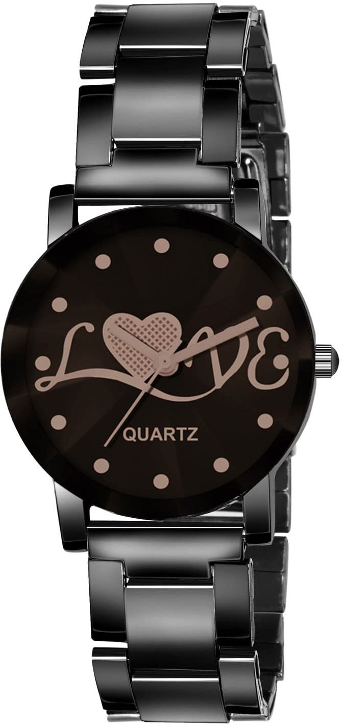 DKEROAD Analog Stainless Steel Black Strap Watch for Girls | Formal | - Model360 (B0BGRSZBWN) Amazon Price History, Amazon Price Tracker