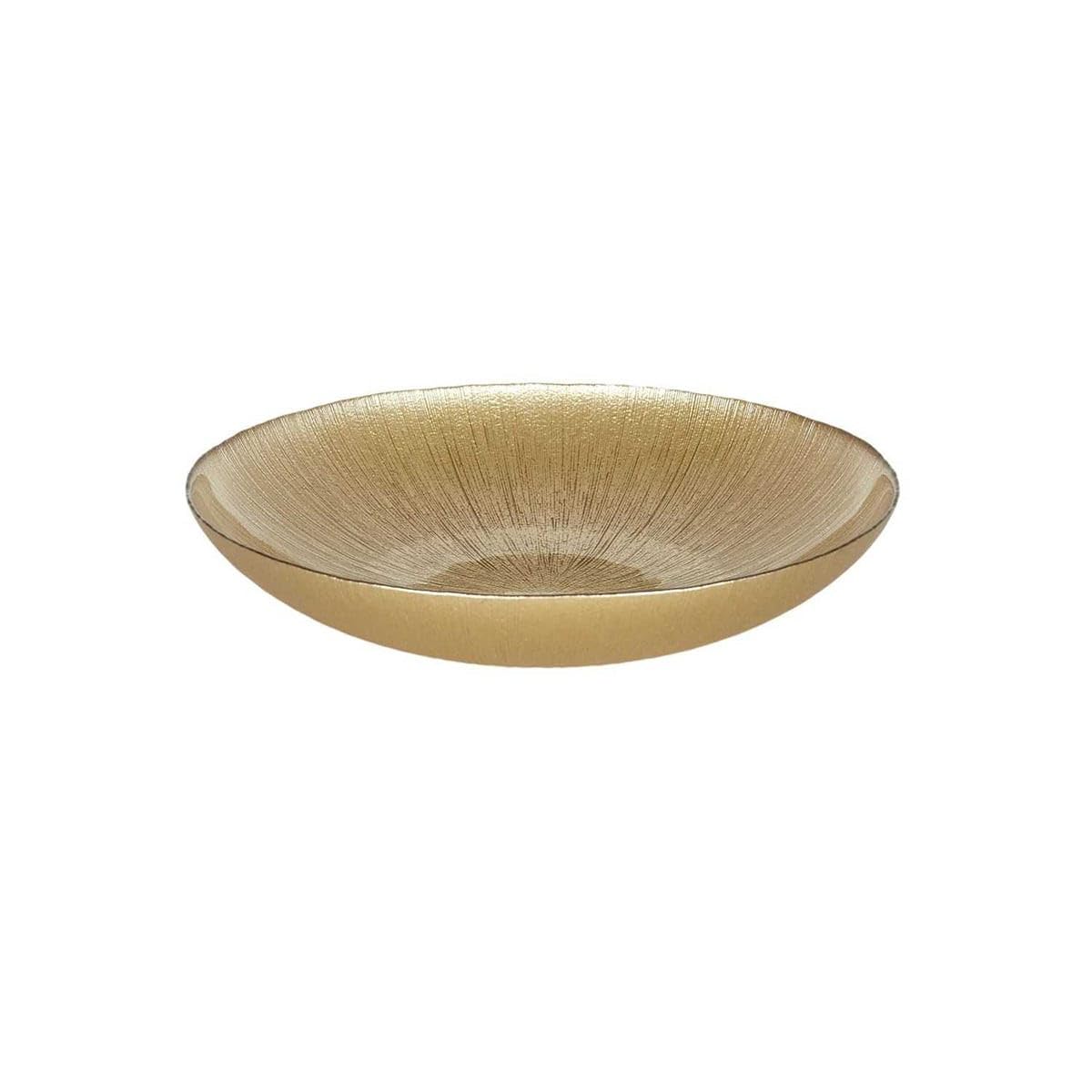 Plat creux en verre doré Castel pour partager des moments conviviaux