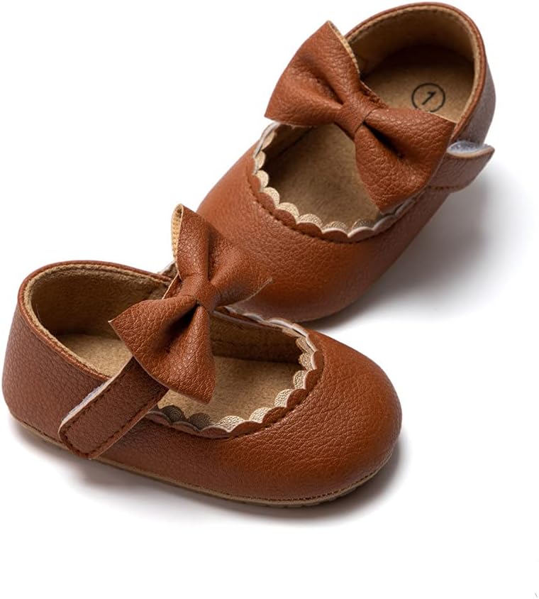 Meckior Infant Baby Girls Soft Sole Bowknot Princess Wedding Dress Mary Jane Flats Prewalker Newborn Light Baby Sneaker Shoes Meckior Infant Baby Girls Soft Sole Bowknot Princess Wedding Dress Mary Jane Flats Prewalker Newborn Light Baby Sneaker Shoes