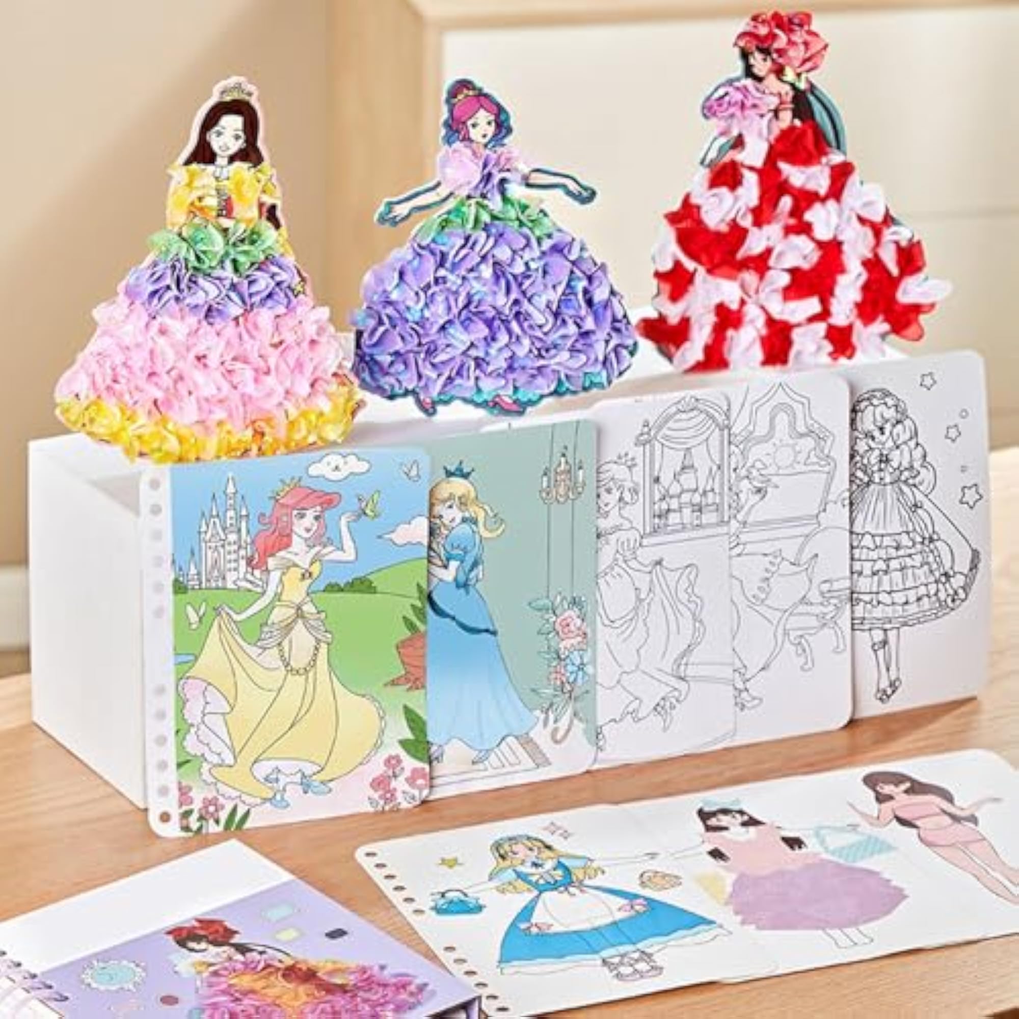 Princess Dress Up Stickers for Scrapbooking DIY