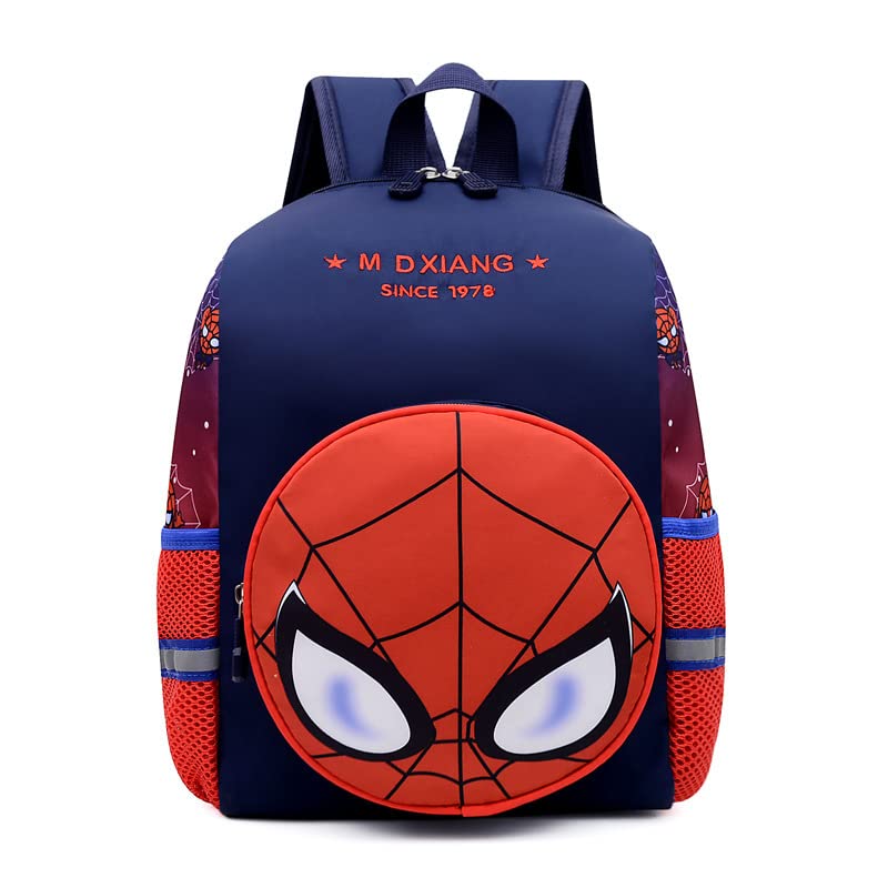 Mochila De Escola Primária Bonita Mochila De Ombro Infantil Para Meninos e Meninas (aranha azul)