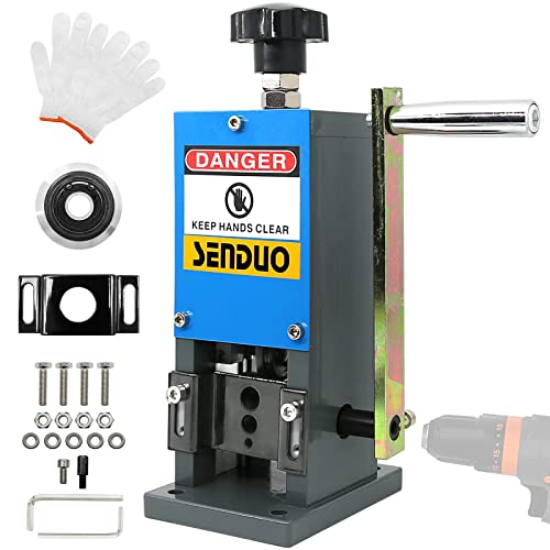 Senduo Manual Wire Stripping Machine Speed 50Ft/Min Wire Stripper Machine Wire Gauge Range 0.06-1Inch Portable Copper Wire Peeler Machine For Scrap Copper Wire Cable Stripping #TOP3