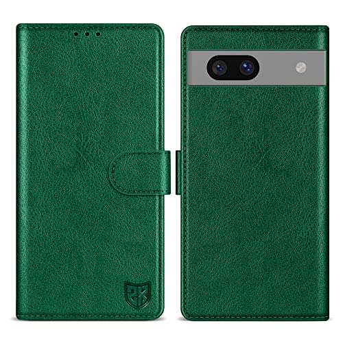 Image of ZZXX for Google Pixel 7a Wallet Case Magnetic Closure 6.1 inch,Green