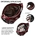 myfriday Vintage Leather Fashion Backpack Purse for Women Large Capacity Convertible Backpack Travel Daily Daypack (Burgundy)