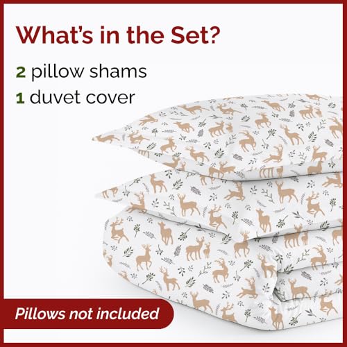 Image of CGK Unlimited Christmas Duvet Cover King Size - 104 x 90, Reindeer