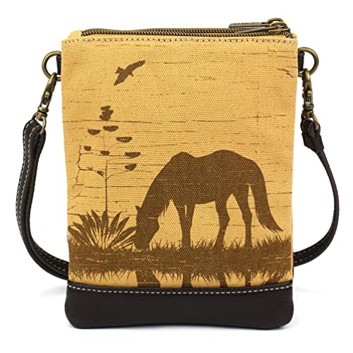 Image of CHALA Double Pocket Xbody Women RFID Protected Canvas Crossody Purse with Adjustable Strap | Double Pocket