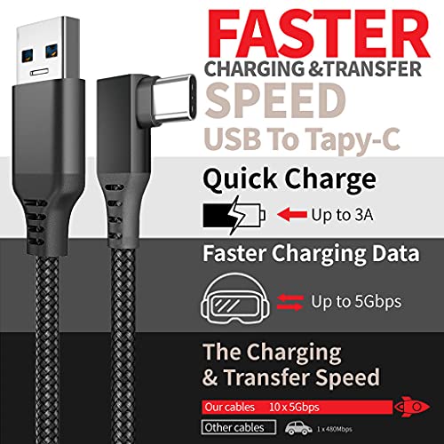 FKBJ 5 m/5 metros VR Link cabo USB C, cabo VR Link de carregamento rápido para Oculus Quest 2 transm