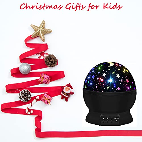 Projecteur D'étoiles LED Veilleuses pour Enfants 1-10, Pprojecteur Étoile Rotatif à 360°, 8 Couleurs 3 Modes D'éclairage pour Chambre Enfant LED Lampe Décorative Cadeaux Aanniversaire Noël pour 2-9