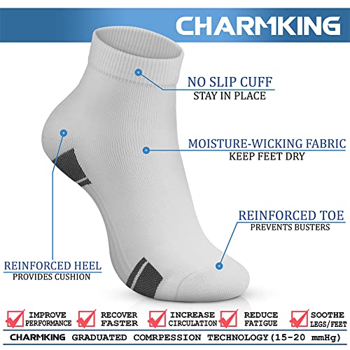 Image of CHARMKING Compression Socks for Women & Men Circulation 15-20 mmHg is Best for Athletic Running Cycling Nurse Daily Wear
