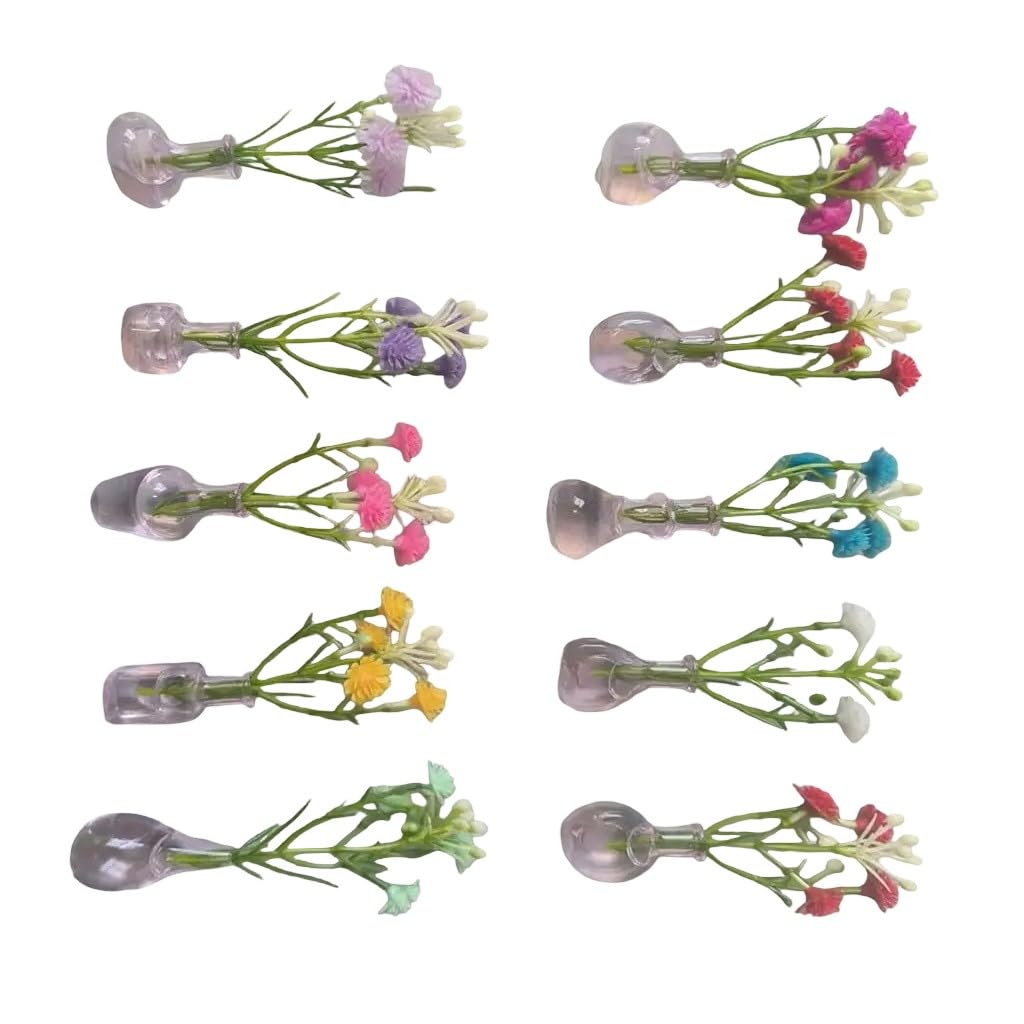 Refrigerator Magnets Lovely Minis Glass Vase Fridge Funny Tiny Magnet with Artificial Flowers for Lovely Minis for Tiny Glass Vases