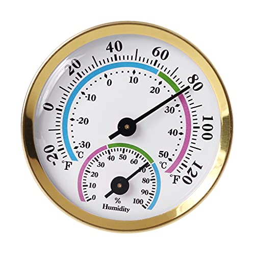Mini Indoor Thermometer Hygrometer Analog 2 in 1 Temperature Humidity Monitor Gauge for Home Room Outdoor Offices