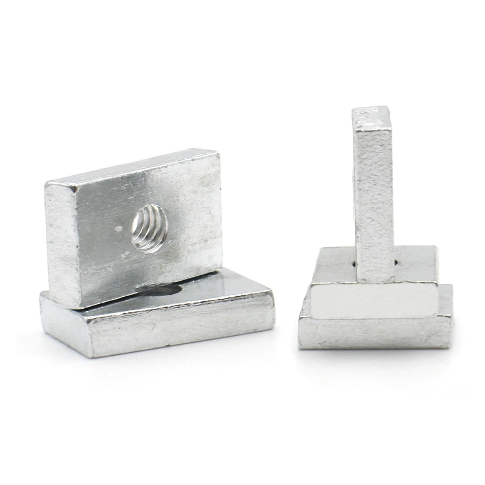 50 pezzi M3 M4 M5 M6 M8 Dadi quadrati sottili rettangolari in acciaio al carbonio zincato Blocco scorrevole for accessori for profili in alluminio(M6-24x12x2.5)