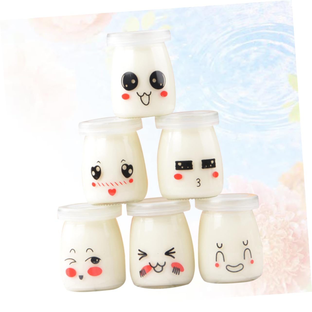 10piezas Vasos De Pudín Vidrio Resistente Al Calor Para Gelatina y Yogur Fácil De Limpiar