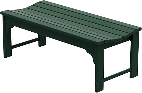 Miniatura 1 de WestinTrends Malibu - Banco de exterior de 48 pulgadas, resistente a todo tipo de clima, banco de jardín curvado Adirondack para mayor comodidad,