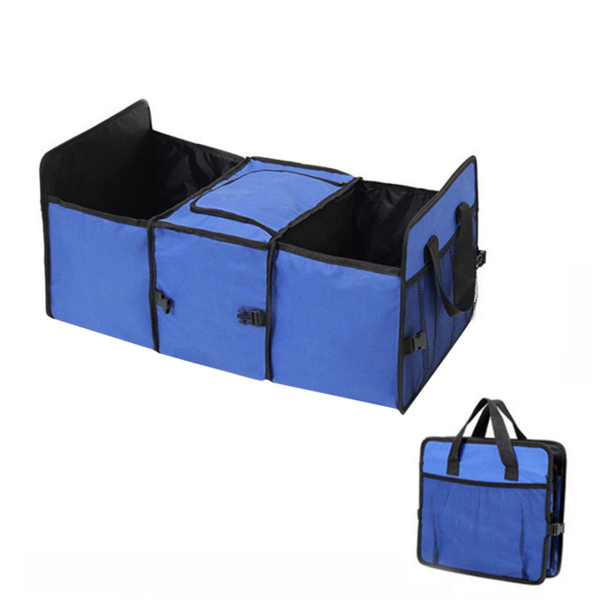 Organiseur coffre voiture isotherme Oxford bleu bac rangement universel accessoires auto