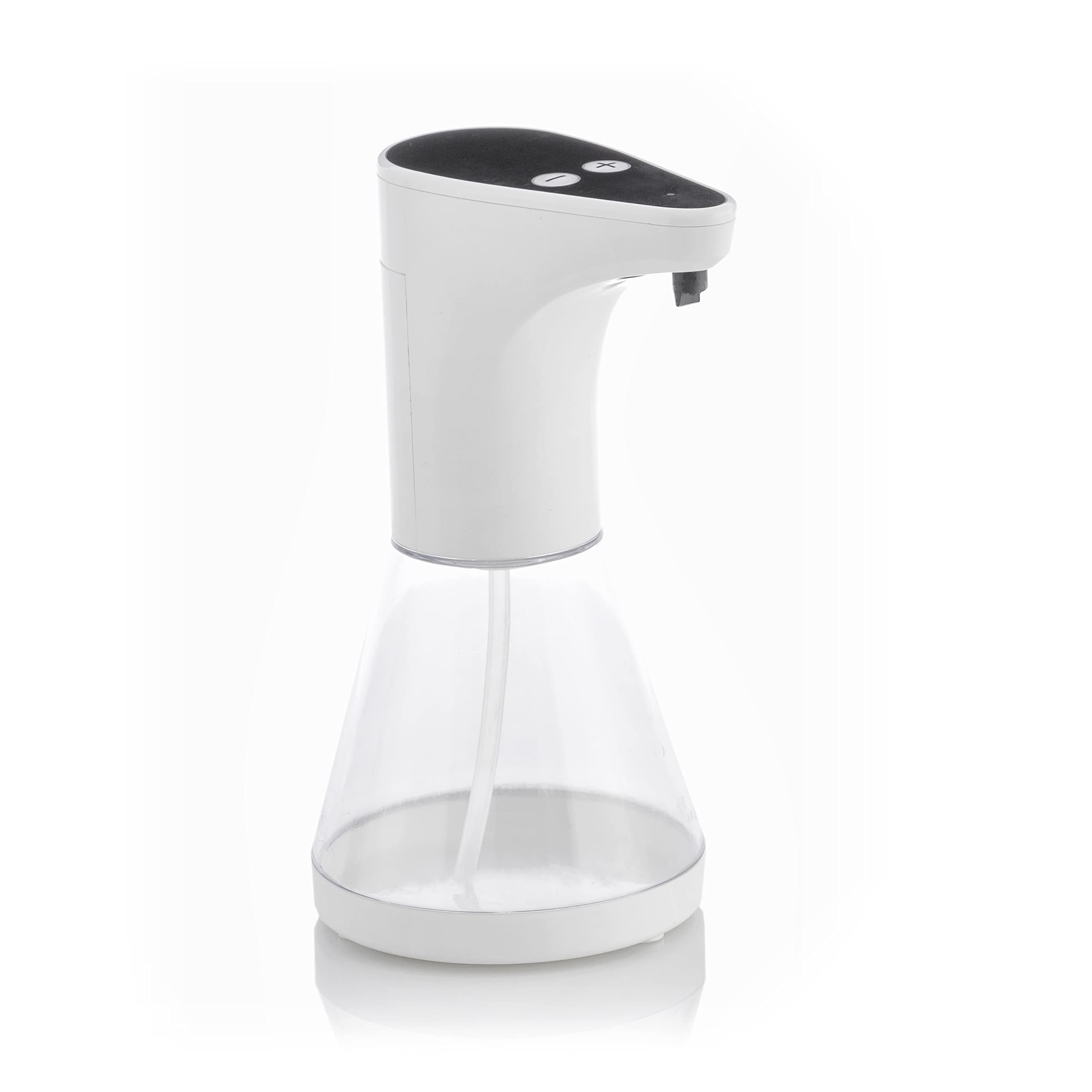 InnovaGoods - Automatischer Seifenspender mit Sensor, Modernes Design, 5 Intensitätsstufen, LED-Betriebsanzeige, Weiß, Einheitsgröße, Kunststoff