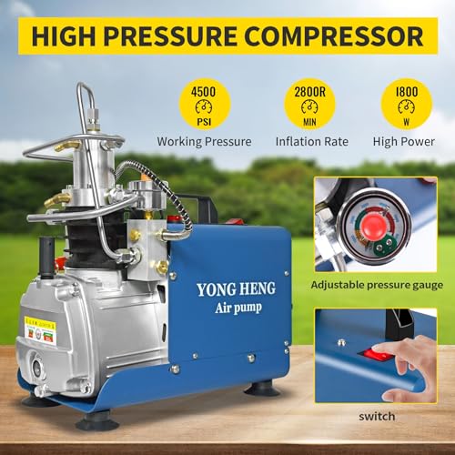 Image of YONGHENG 4500Psi Pcp Air Compressor,Digital Control System,High Pressure Air Compressor Pump,for Air Gun Scuba Rifle,Perfect for Filling Air Rifle Filling