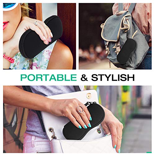 Image of MoKo Sunglasses Soft Case Ultra Light Neoprene Zipper Eyeglass Case for Men Women