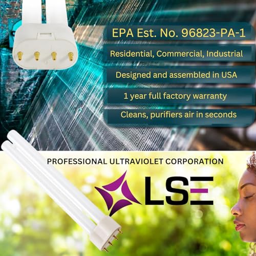 LSE Lighting 18W UV Bulb | Compatible with Tetra Pond UV Unit | 2G11 Base | 8.5\" Quartz Ultraviolet Lamp | High Performance Replacement | Designed in USA - Thumbnail 5
