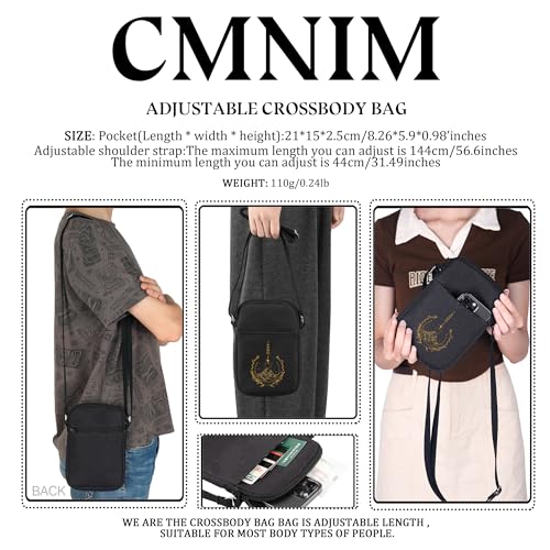 CMNIM Fantasy Novel Merch City of Book Mini Crossbody Bag Book Lover Gifts Bookish Gifts for Fantasy Book Lover Merch3