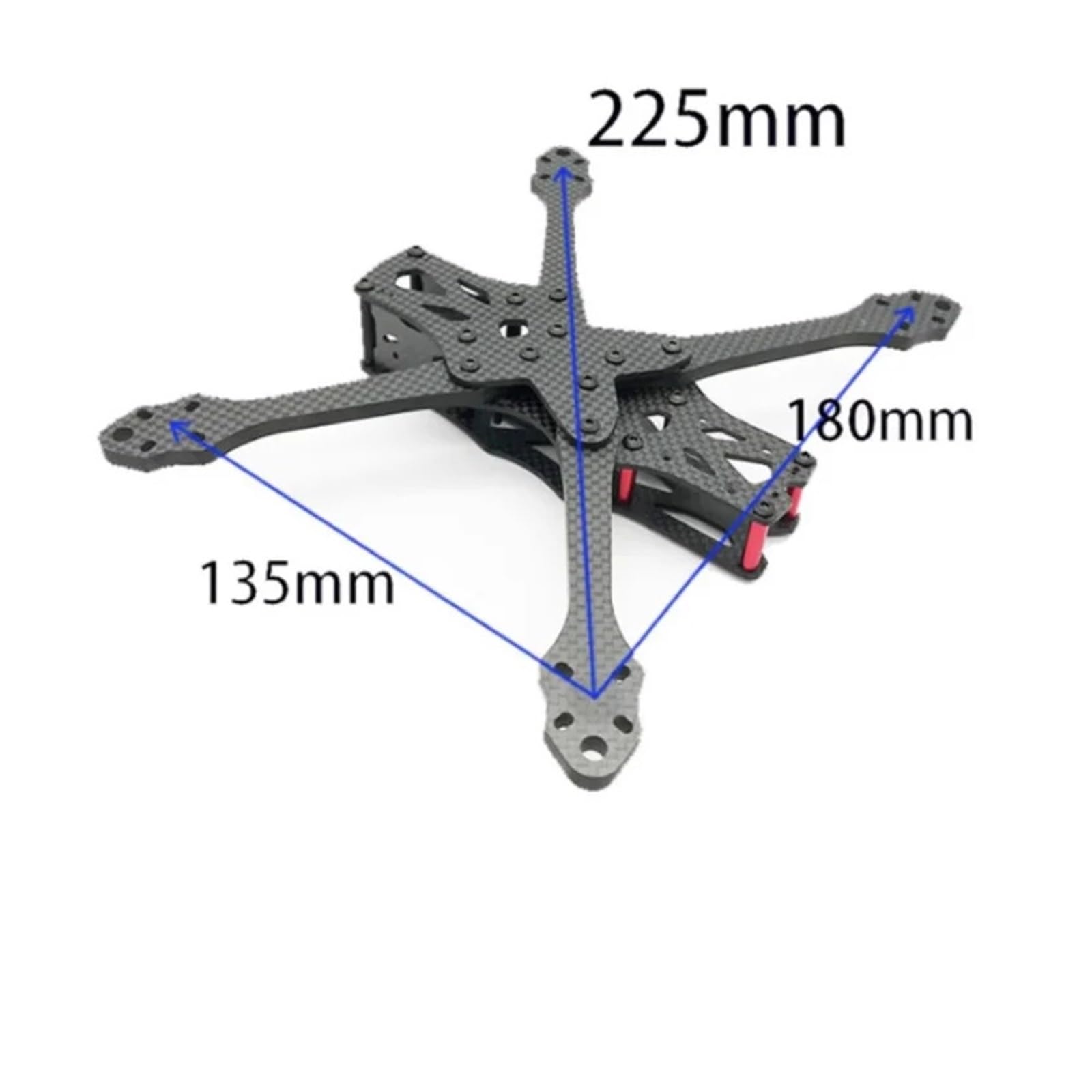 Kit telaio quadricottero in fibra di carbonio, drone freestyle 225MM | 130*183MM, piastra braccio 5.5MM, superiore 2.0MM, inferiore 2.5MM, lato 2.0MM(5 Inch Frame)