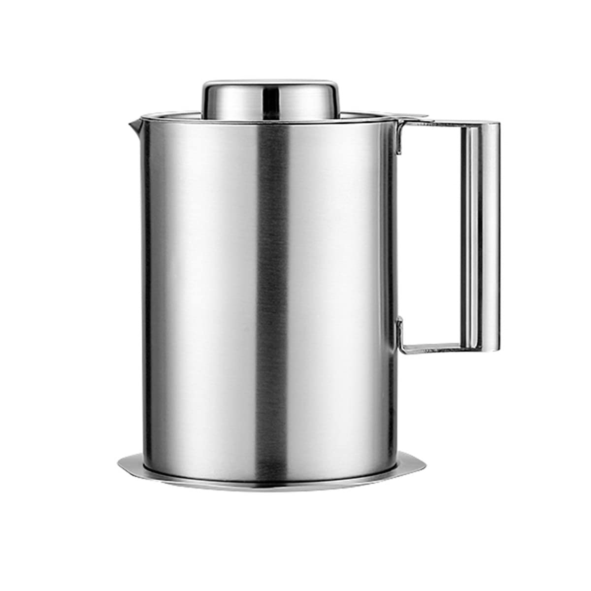 LEIYTFE Recipiente para Aceite con Filtro Colador De Aceite De Acero Inoxidable Lata De Aceite De Cocina para Grasa,Aceite De Fritura Caliente, con Colador De Malla Fina Y Bandeja (Size : 1.6L)