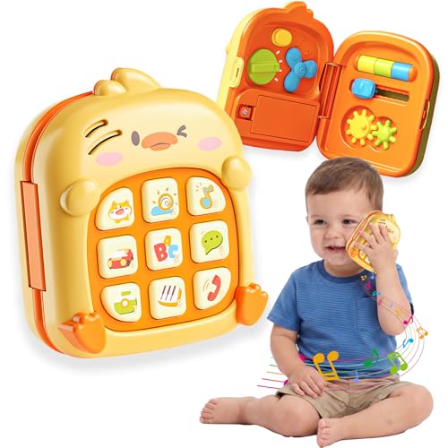 COUOMOXA Busy Board Toy Duck Sensory Toy for Babies 0-18 Months Boys Girls