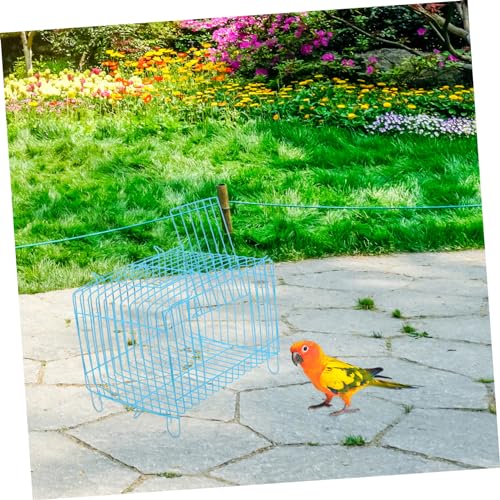 Image of Happyyami 2pcs Travel Carrier Small Bird Cage Portable Ventilation Durable Easy to Use