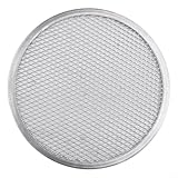 MoSundi Antihaft-Pizza-Backsteinblech aus Aluminium mit feinem Netz für gleichmäßiges Kochen, 2,9/10/11/12/13 Zoll, kompatibel mit Heim- und Bäckereiöfen