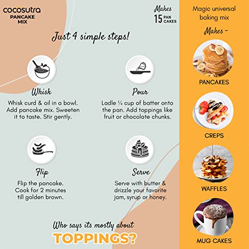 Image of COCOSUTRA Millet Oatmeal Pancake Mix |100% Natural & Vegan | Zero Added Sugar | Ready in 2-Minutes Pancake Instant Breakfast Mix - 300 grams