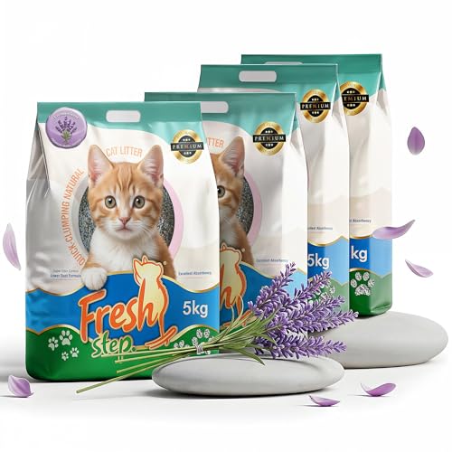 Image of Fresh Step Lavender Flower Scented Cat Litter - 20kg | Ultra Absorbent, Quick Clumping, Odor Control, Dust-Free Formula for Cats