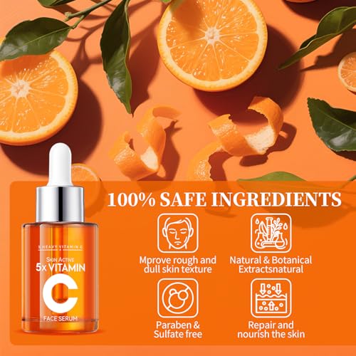 Firming & Smoothing Vitamin C Serum: Infused with Niacinamide, Hy...