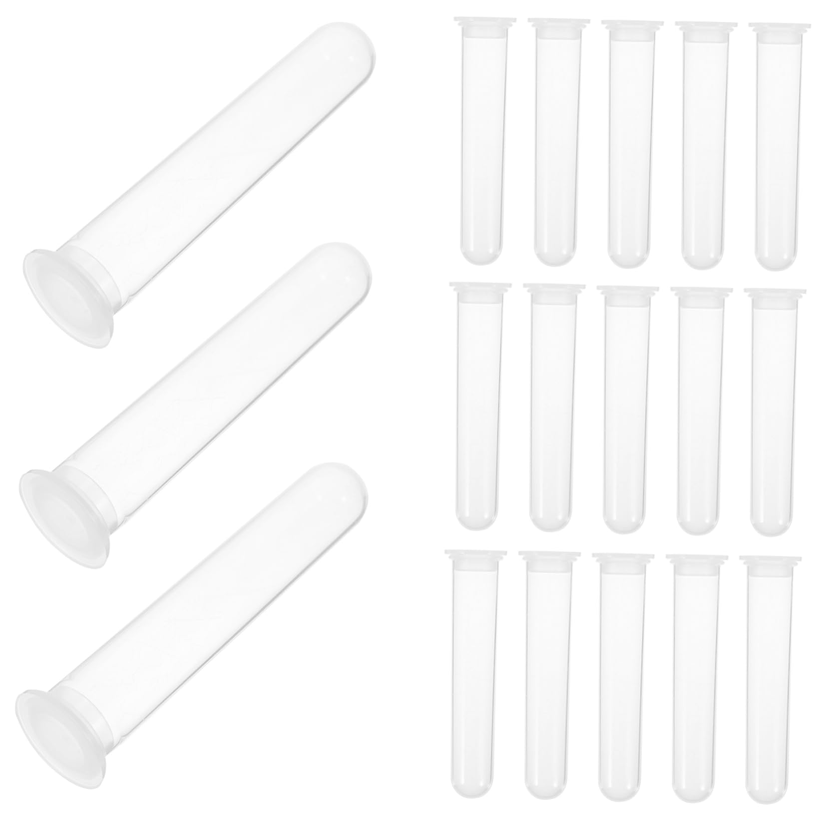 Provette da Centrifuga da Laboratorio 20ml Tappi, in Plastica Pp Leggera, Fondo Tondo, 100 Pezzi per Esperimenti Scientifici e Conservazione Liquidi