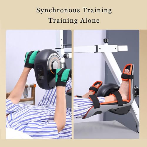 Image of 4 Limbs Pedal Exerciser Electric Rehabilitation Trainer with Adjustable Leg Straps, 20 Speeds, 10 Levels of Resistance, Ideal Exercise Equipment for Bed Rest