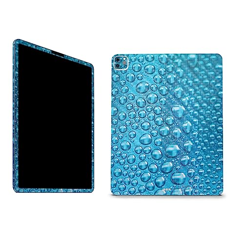 Image of MightySkins Carbon Fiber Skin Compatible with Apple iPad Pro 12.9 inch M2 6th Gen (2022) Full Wrap Kit - Wavy Drops | Protective, Durable Textured Carbon Fiber Finish | Easy to Apply | Made in The USA
