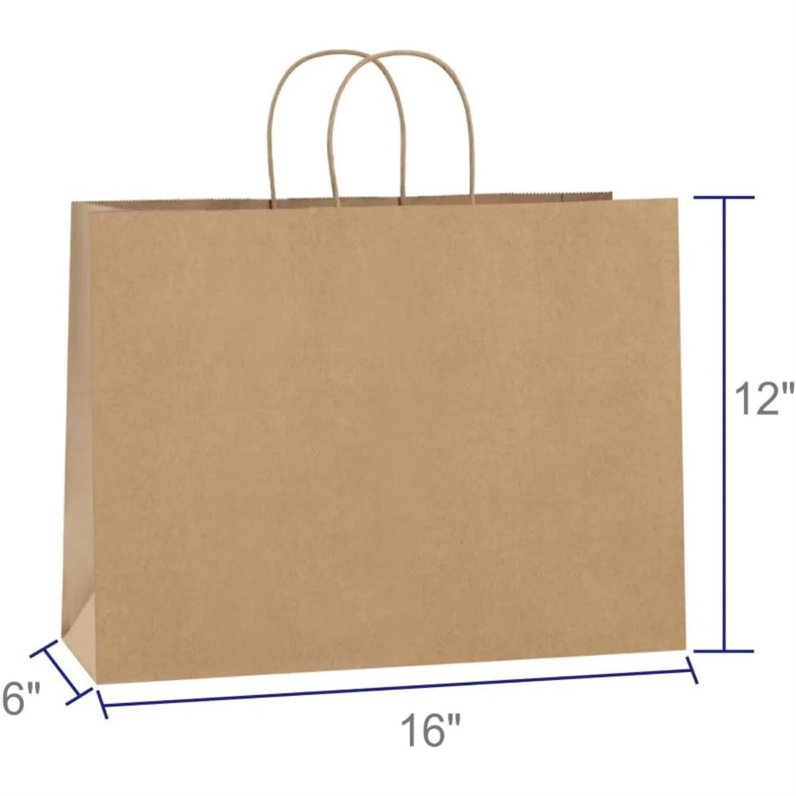 Bolsas de Papel Bolsas de papel Kraft con asas regalo a granel for compras comestibles