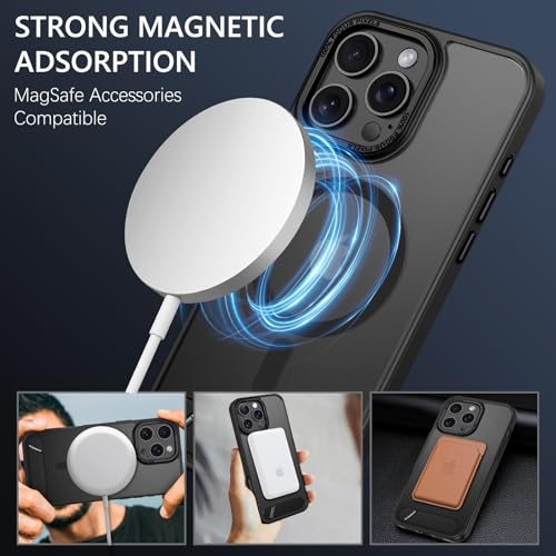 Coque iPhone 16 Pro Max aimantée compatible MagSafe avec bague de support antichoc - 3