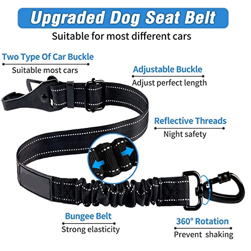 Miniatura 3 de Cinturón De Seguridad Para Perros Para Coche, Cinturón De Seguridad Para Perros, Cinturón Reflectante Elástico Con Gancho Para Todas Las Razas De Perros Y Tipos De Coche 50 Cm - 80 Cm