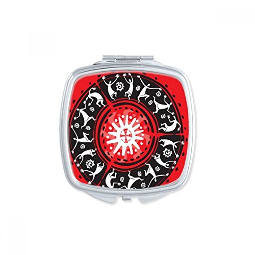 Miroir maquillage compact Mexique silhouette petit cadeau multicolore - 2